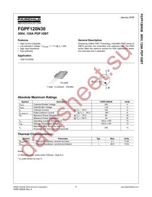 FGPF120N30TU datasheet  